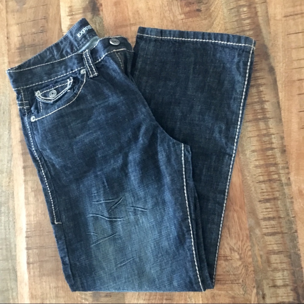 Express Blake Loose Fit Bootcut Jeans